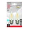 Satco Satco CA10 (Flame Tip) E26 (Medium) LED Bulb Warm White 40 Watt Equivalence 2 pk S21725 - alternate 1